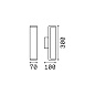 246925 Ideal Lux ETERE AP ANTRACITE 3000K уличный настенный светильник антрацит — фото 2