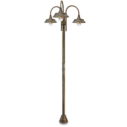 3140 Moretti Luce Atelier садовый уличный фонарь с двойными рожками и декоративным основанием