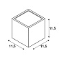 232535 SLV SITRA CUBE светильник настенный IP44 2xGX53 9W, антрацит