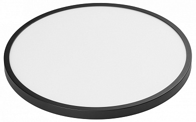 потолочный светильник черного цвета с кольцевой рамкой