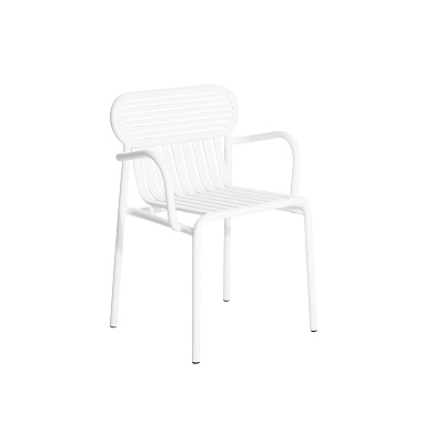 M0740309 WEEK-END Petite Friture Обеденный стул с подлокотниками садовый металлический белый