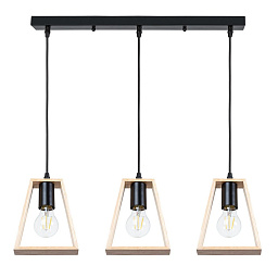 A8030SP-3BK Arte Lamp BRUSSELS подвесная люстра с тремя лампами в деревянных плафонах