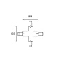 Tracks trimless "X" connector Leds C4 аксессуар — фото 1