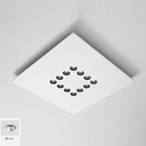 CONFORT PLAFONIERA 54W QUADRATA 3000K  BIANCO-ALLUMINIO SATI