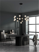 Triac Dimmable Black Aluminium & Acrylic LED 78 Watt 220-240 Volt 4492Lm 3000K IP20 D: 105 H: 120 cm