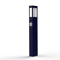 Tetra N° 4; Clear polycarbonate Green'Up socket - Built-in LED 2700°K warm white ASYM 12W; Steel blue