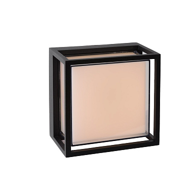 уличный настенный светильник квадратной формы с матовым рассеивателем