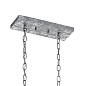 Gartin 36" 5 Light Linear Chandelier Galvanized Steel White-Washed Wood люстра 82343 Kichler — фото 5