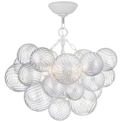 Потолочный светильник Visual Comfort Talia, белый гипс и стекло JN4110PW/CG