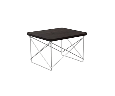 20119520 LTR Vitra Журнальный столик тёмный дуб с хромированными ножками
