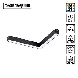 Однофазный трековый светильник Novotech Vector 359944