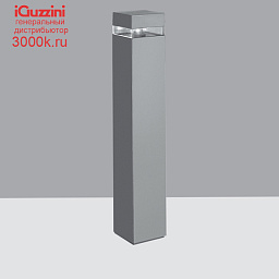 BW85 iWay square iGuzzini Bollard 170x170mm H=1000mm Warm White Led with electronic ballast and symmetrical optic