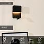 79200/08/30 Lucide Boxer настенный светильник чёрного цвета с квадратным корпусом и нижним светом — фото 1