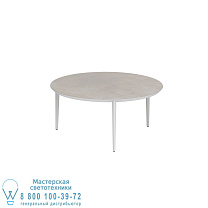 СТОЛ U-NITE КРУГЛЫЙ Ø 160 СМ, АЛЮМИНИЕВЫЕ НОЖКИ БЕЛЫЙ - СТОЛЕШНИЦА СТОЛА CERAMIC CEMENTO LUMINOSO Royal Botania