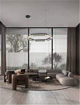 Triac Dimmable Sandy Black & Gold Metal Gray Glass LED 61 Watt 220-240 Volt 6646Lm 3000K IP20 D: 103 H: 150 cm