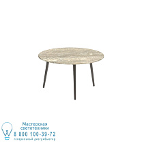 СТОЛИК STYLETTO Ø60CM BRONS CERAMIC TOP TRAVERTINO Royal Botania
