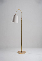 Polished Brass shown with 8 Hugo Fez in Natural Linen with Cream Card lining