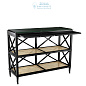 111854 Console Table Bahamas black finish natural cane Eichholtz