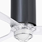 32035WW-10 Faro TUBE FAN люстра-вентилятор SMART WIZ со светом 17W чёрный Ø1280 3 лопасти — фото 2