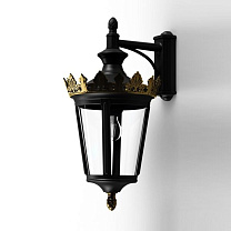 Louvre N° 6; one-piece clear glass E27 105W; Dark black