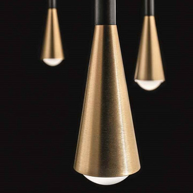 04701ONDHXXXX Elesi luce Iconic SP S LED подвесной светодиодный светильник чёрный; латунь