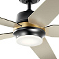 52" Maeve Fan Satin Black люстра-вентилятор 300059SBK Kichler — фото 6