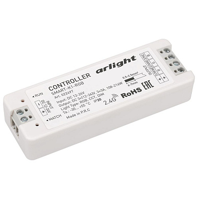 022497 Arlight Контроллер SMART-K1-RGB (12-24V, 3x3A, 2.4G)