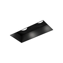 STRANGE petit 2.0 LED Jet Black Wever Ducre Strange встраиваемый потолочный светильник двойной черный