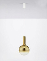 Triac Dimmable Gradient Gold Glass, Gold Metal & Matt White Metal Base LED 6 Watt 220-240Volt 330Lm 3000K IP20 D: 25 H: 170 cm