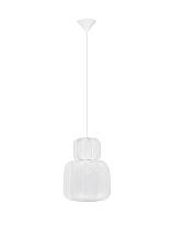 White Fabric Sandy White Steel Base & Fabric Cable LED LED E27 1x12Watt 100-240Volt IP20 Bulb Excluded D:28 H:240 cm