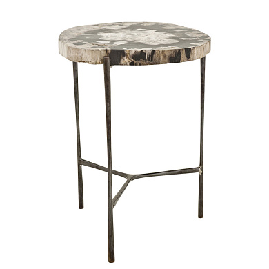 109032 Side Table Boylan petrified wood SIDE TABLES Eichholtz