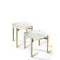 2903-0100 Table Set Design House Stockholm Низкий белый столик на деревянных ножках в скандинавском стиле — фото 1