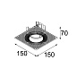 12292430 Modular Accessories Gypkit trimless 150x150Ø70 — фото 1