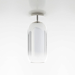 1413010A Artemide Gople потолочный светильник с подвесным цилиндрическим плафоном из матового стекла