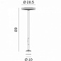 Rotaliana Sol T1 TL LED настольная лампа с диммером белый; матовый чёрный 1SOT100262EL1 — фото 3