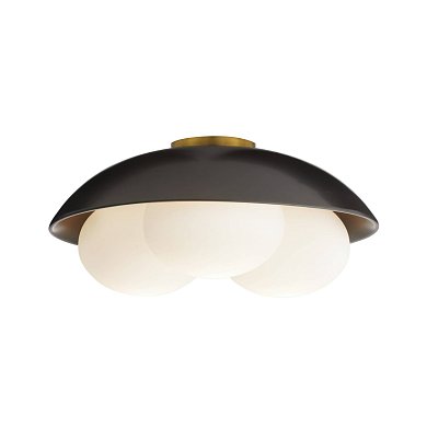 Потолочный светильник Arteriors Glaze Large, чёрная керамика и опаловое стекло