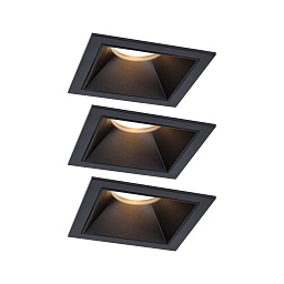 93125 Paulmann Edge Quadro встраиваемый светильник черный квадратный