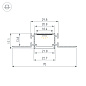 Профиль для светодиодной ленты Arlight FANTOM-BENT-W23-TOP — фото 1