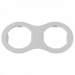 214626 Lightstar Domino рамка для двух светильников белая овальная