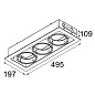 Multiple for 3x LED GE встраиваемый в потолок светильник Modular