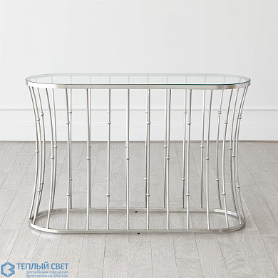 Aurora Console-Brushed Nickel Global Views консольный стол