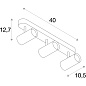 SLV 1002976 NOBLO TRIPLE CW светильник накладной 24Вт с LED 2700К, 3x 600лм, 36°