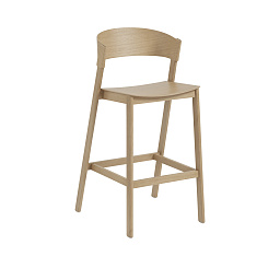 COVBARN0111 Muuto Cover барный стул дуб со спинкой 75 см