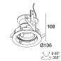 24220 9210 W Delta Light IMAX II ROUND ADJUSTABLE CL6 Встраиваемый точечный светильник — фото 1