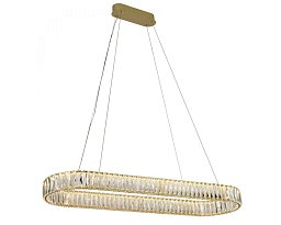 Подвесной светильник Newport Crystal 8242N/100 C oval euromat.gold