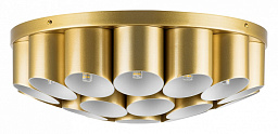 720222 Lightstar Siena потолочный светильник с множеством цилиндрических элементов золотого цвета