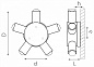 380653 Lightstar Dito уличный накладной светильник, 1Вт, 4000K, 385лм, золото;черный