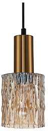 10189/1S Brass Escada Rain подвесной светильник, 40Вт, золото;черный