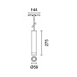 QP35 Laser iGuzzini Ø59 Deco - Pendant system for 48V track - Medium Beam - White/Black — фото 1