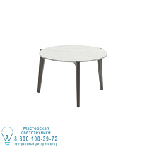 СТОЛИК TEA TIME Ø 60CM H40 БРОНЗОВАЯ КЕРАМИЧЕСКАЯ BIANCO STATUARIO Royal Botania